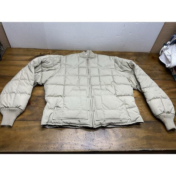 Vintage Walls Blizzard Pruf Puffer Jacket Mens Size XL Full Zip Tan - Picture 1 of 14